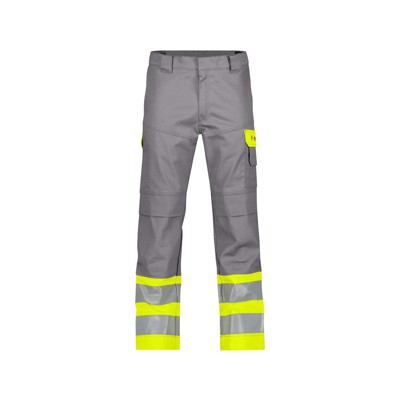 Dassy® - Lenox Multinorm Warnschutzhose mit Kniepolstertaschen, grafitgrau/neongelb, Schrittlänge Standard, Größe 54