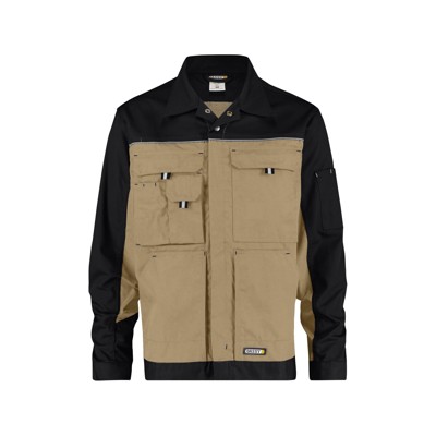Dassy® - Lugano Zweifarbige Arbeitsjacke, khaki/schwarz, Größe 2XL
