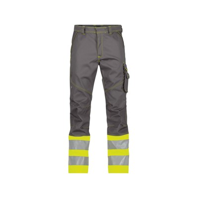 Dassy® - Phoenix Warnschutzhose, zementgrau/neongelb, Schrittlänge Standard, Größe 48