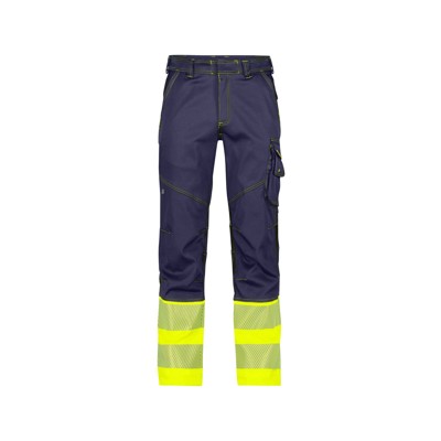 Dassy® - Princeton Stretch-Warnschutzbundhose, Größe 48, DUNKELBLAU/NEONGELB