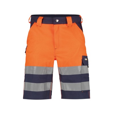 Dassy® - Venna Warnschutz-Shorts, dunkelblau/neonorange, Schrittlänge Standard, Größe 48
