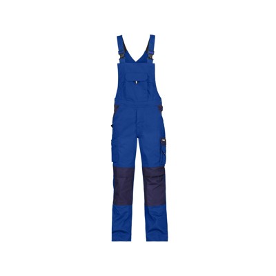 Dassy® - Versailles Zweifarbige Arbeitslatzhose mit Kniepolstertaschen, kornblau/dunkelblau, Schrittlänge Standard, Größe 64