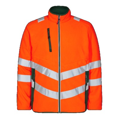 Engel - Safety Fleecejacke 1192-236, Warnorange/Grün, Größe XL