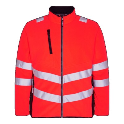 Engel - Safety Fleecejacke 1192-236, Warnrot/Schwarz, Größe S