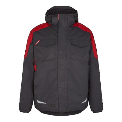 Engel - Galaxy Winterjacke 1410-354, Anthrazitgrau/Tomato Red, Größe XL