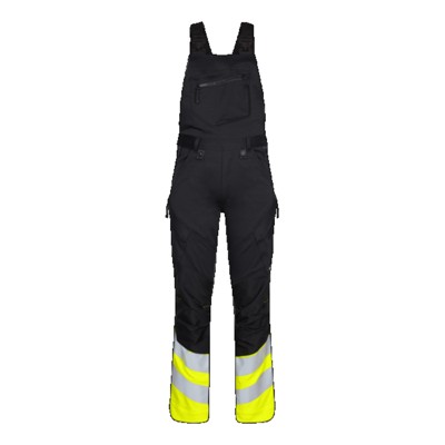 Engel - Safety Latzhose 3546-314, Schwarz/Warngelb, Größe 35