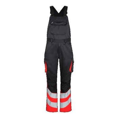Engel - Safety Light Latzhose 3547-319, Schwarz/Warnrot, Größe 25