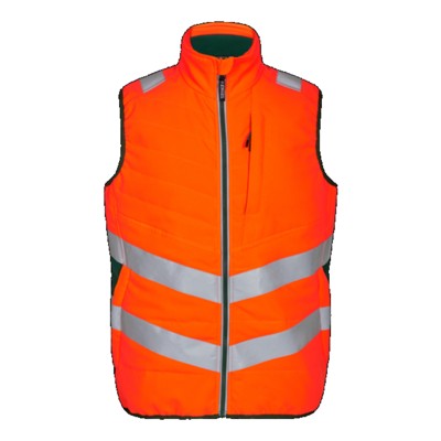 Engel - Safety Stepp-Innenweste 5159-158, Warnorange/Grün, Größe XL