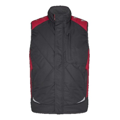 Engel - Galaxy Winterweste 5850-193, Anthrazitgrau/Tomato Red, Größe 2XL