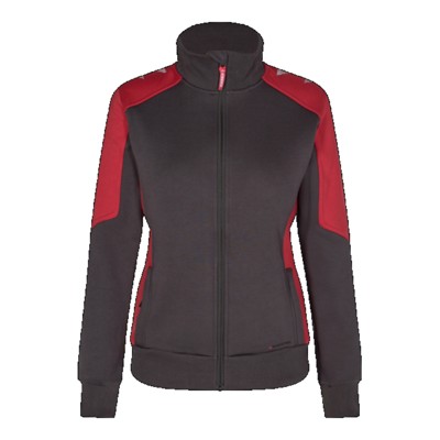 Engel - Galaxy Damen Sweatcardigan 8825-233, Anthrazitgrau/Tomato Red, Größe XS