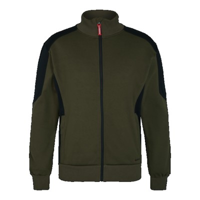 Engel - Galaxy Sweatcardigan mit Kragen 8830-233, Forest Green/Schwarz, Größe M