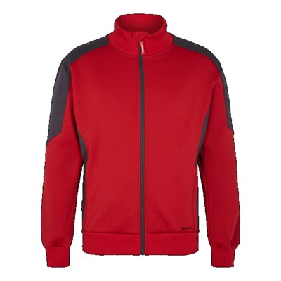 Engel - Galaxy Sweatcardigan mit Kragen 8830-233, Tomato Red/Anthrazitgrau, Größe M