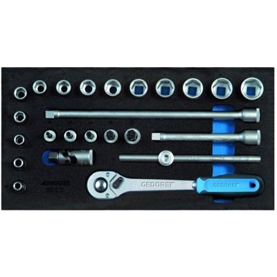 GEDORE - 1500 CT1-30 Steckschlüssel-Sortiment 3/8" in Check-Tool-Modul