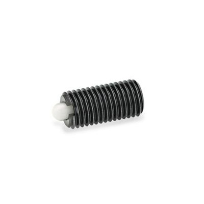 Ganter Norm® - 616-M12-K Federnde Druckstücke mit Bolzen, Stahl