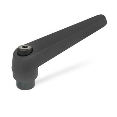 Ganter Norm® - 101-18-M8-SW Verstellbare Klemmhebel, Zink-Druckguss, Buchse Stahl