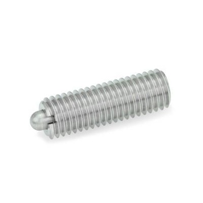Ganter Norm® - 616.1-M10-SN Federnde Edelstahl-Druckstücke, mit abgedichtetem Bolzen