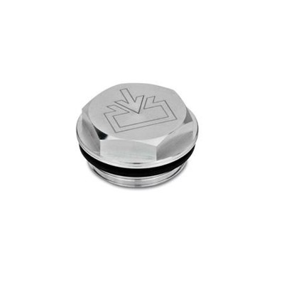 Ganter Norm® - 741-40-G1-ES-1 Verschlussschrauben mit und ohne Symbol, Aluminium, beständig bis 100 °C