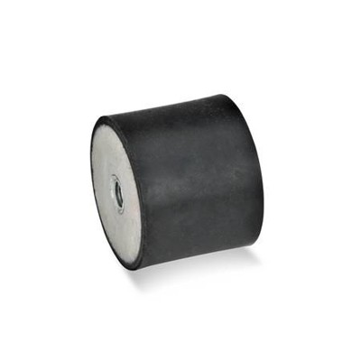 Ganter Norm® - 351-100-75-M16-EE-40 Gummipuffer, Stahl