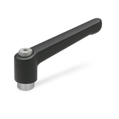 Ganter Norm® - 300.1-108-M16-SW Verstellbare Klemmhebel, Zink-Druckguss, Buchse Edelstahl
