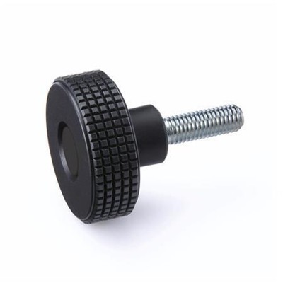Ganter Norm® - 534-50-M10-30-SW Kordelgriffschrauben, Kunststoff, Abdeckkappe schwarz