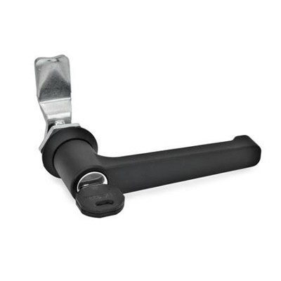 Ganter Norm® - 115-LCG-6-SW Verriegelungen, abschließbar, schwarz kunststoffbeschichtet