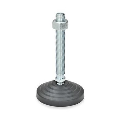 Ganter Norm® - 344-100-M12-68-B Gelenkfüße, Fuß Kunststoff / Verstellspindel Stahl