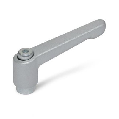 Ganter Norm® - 300.2-63-M6-SR Verstellbare Klemmhebel, Zink-Druckguss, Buchse Stahl verzinkt