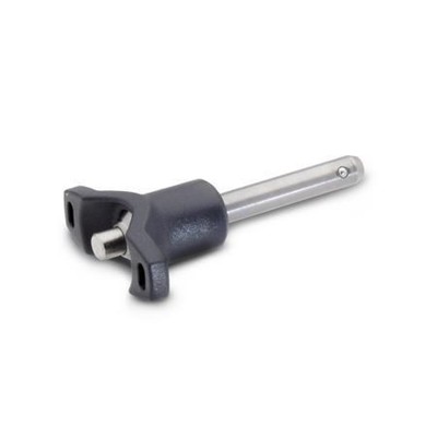 Ganter Norm® - 113.8-8-45 Edelstahl-Kugelsperrbolzen mit T-Griff, Bolzen Werkstoff 1.4542