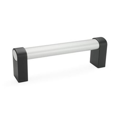 Ganter Norm® - 334-36-350-EL Ovalrohrgriffe, Aluminium / Zink-Druckguss