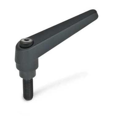 Ganter Norm® - 101-22-M10-20-SW Verstellbare Klemmhebel, Zink-Druckguss, Schraube Stahl