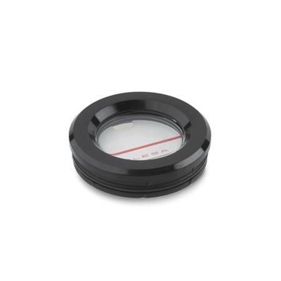 Ganter Norm® - 545.2-15-26-B-SW Ölschaugläser, Kunststoff, ohne Gewinde