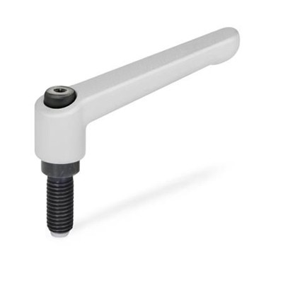 Ganter Norm® - 306-45-M6-25-KU-SR Verstellbare Klemmhebel, Schraube mit Sonderzapfen