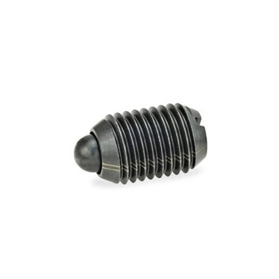 Ganter Norm® - 615.1-M12-BS Federnde Druckstücke mit Bolzen, mit Schlitz, Stahl / Edelstahl