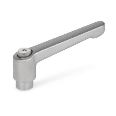 Ganter Norm® - 300.6-30-M3-IS Verstellbare Edelstahl-Klemmhebel, mit Buchse, elektropoliert