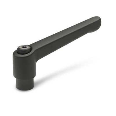 Ganter Norm® - 300-30-M5-SW Verstellbare Klemmhebel, Zink-Druckguss, Buchse Stahl brüniert