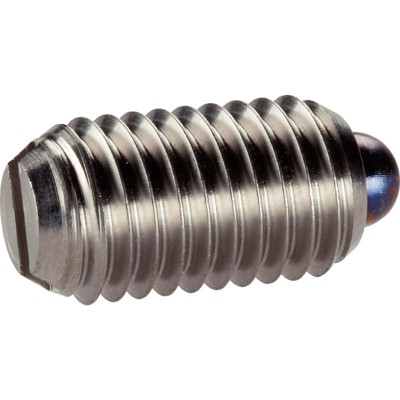 HALDER - Federndes Druckstück, mit Bolzen und Schlitz - INCH/rostfreier Stahl, Standard-Federkraft