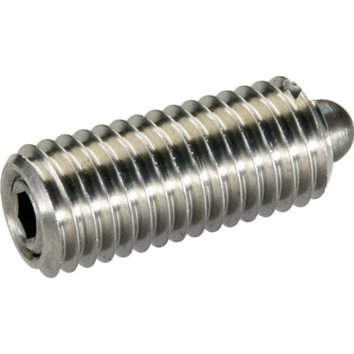 HALDER - Federndes Druckstück, mit Innensechskant/rostfreier Stahl, Standard-Federkraft