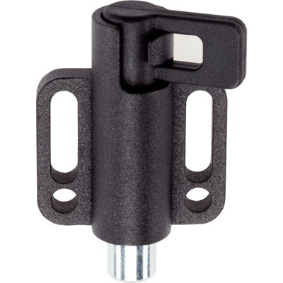 HALDER - Rastriegel, mit Anschraubflansch, horizontal/mit Arretierung, links
