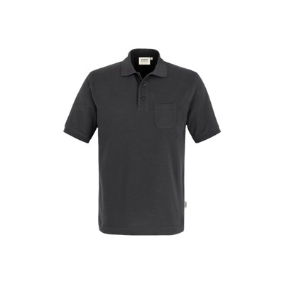 HAKRO - Pocket-Poloshirt Mikralinar® 812, karbongrau, Größe 2XL