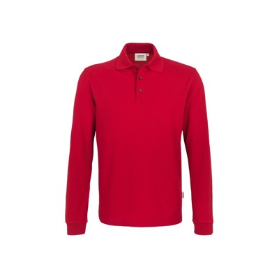 HAKRO - Longsleeve-Poloshirt Mikralinar® 815, rot, Größe S