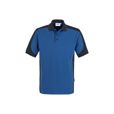 HAKRO - Poloshirt Contrast Mikralinar® 839, royalblau/anthrazit, Größe XL