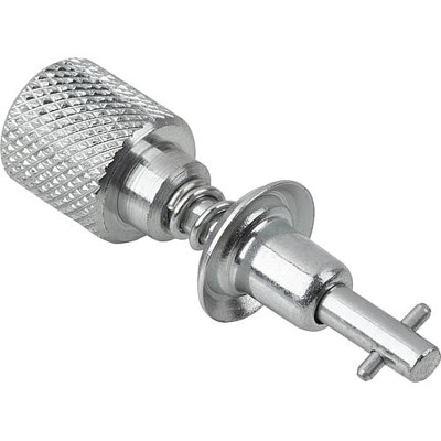 KIPP - 1/4 DREHVERSCHLUSS RÄNDELKOPF, STAHL VERZINKT, L1=30,4