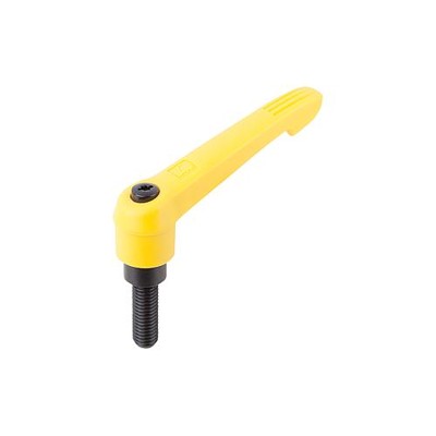KIPP - KLEMMHEBEL GR.5 M12X25, KUNSTSTOFF GELB RAL1021, KOMP:STAHL