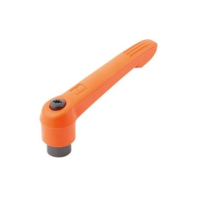 KIPP - KLEMMHEBEL GR.5, M12, KUNSTSTOFF ORANGE RAL2004, KOMP:STAHL