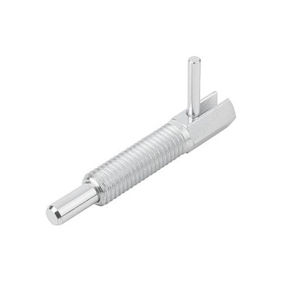 KIPP - ARRETIERBOLZEN MIT RASTNUT GR.2 D1=M10 STAHL, BLAU PASSIVIERT