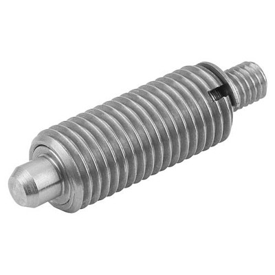 KIPP - ARRETIERBOLZEN OHNE BUND GR.0 D1=M08X1, D=4, FORM:J, MIT GEWINDEZAPFEN OHNE KONTERMUTTER, EDELSTAHL UNGEHÄRTET