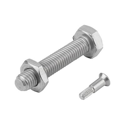 KIPP - GEWINDESPINDEL FÜR STELLFÜßE D1=M16X50 EDELSTAHL, ECO L1=58,5
