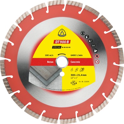 KLINGSPOR - Diamanttrennscheibe DT 900 B, 350 x 3 x 20mm 22 Segmente 40 x 3 x 12mm Turbo