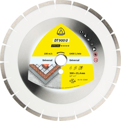 KLINGSPOR - Diamanttrennscheibe DT 900 U, 400 x 3,6 x 25,4mm 24 Segmente 40 x 3,6 x 10mm