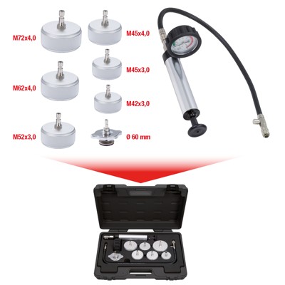 KSTOOLS® - Kühlsystem-Prüfgerät LKW, 9-teilig